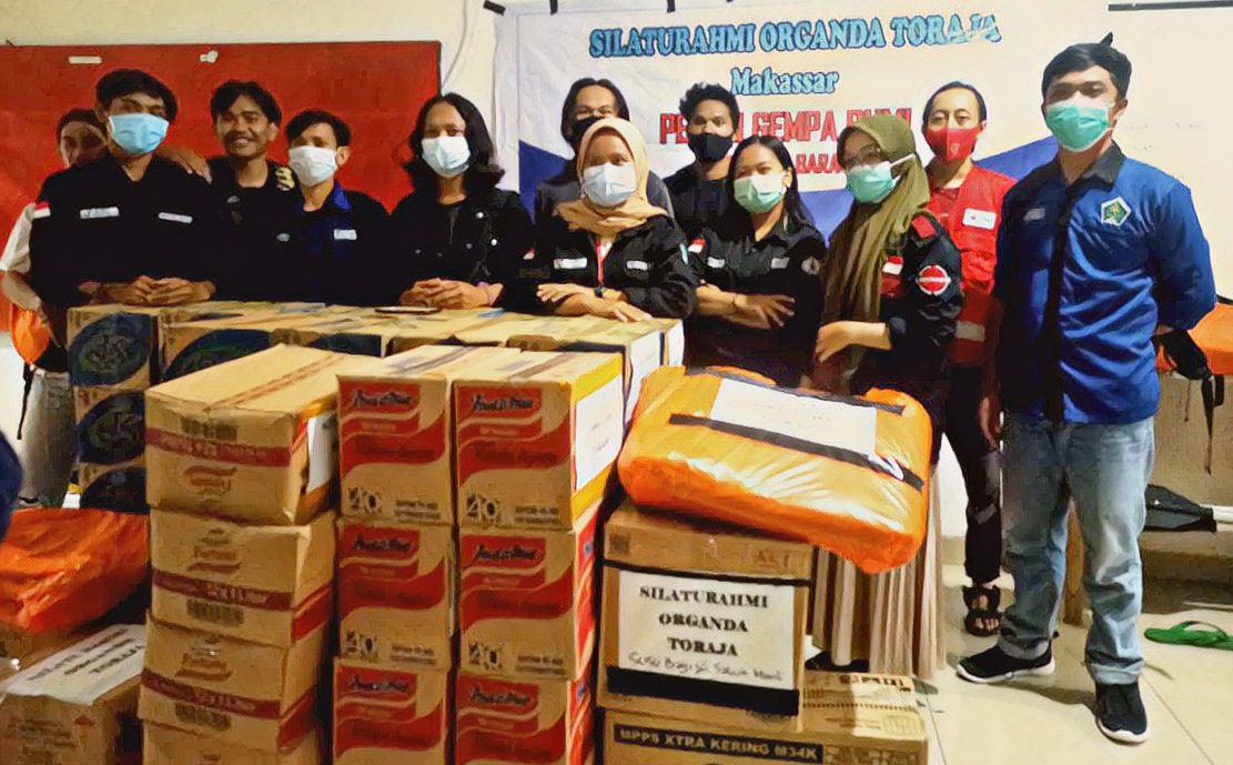 Silaturahmi Organda Toraja Salurkan Bantuan Untuk Korban Gempa Sulbar