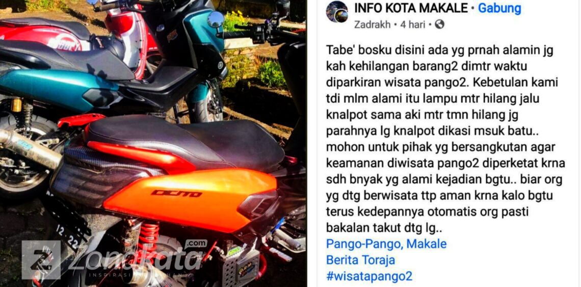 Tiga Motor Pengunjung Objek Wisata Pango-Pango Dipreteli