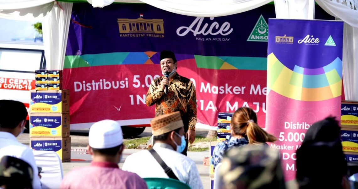 GP Ansor dan Aice Bagikan 5 Juta Masker