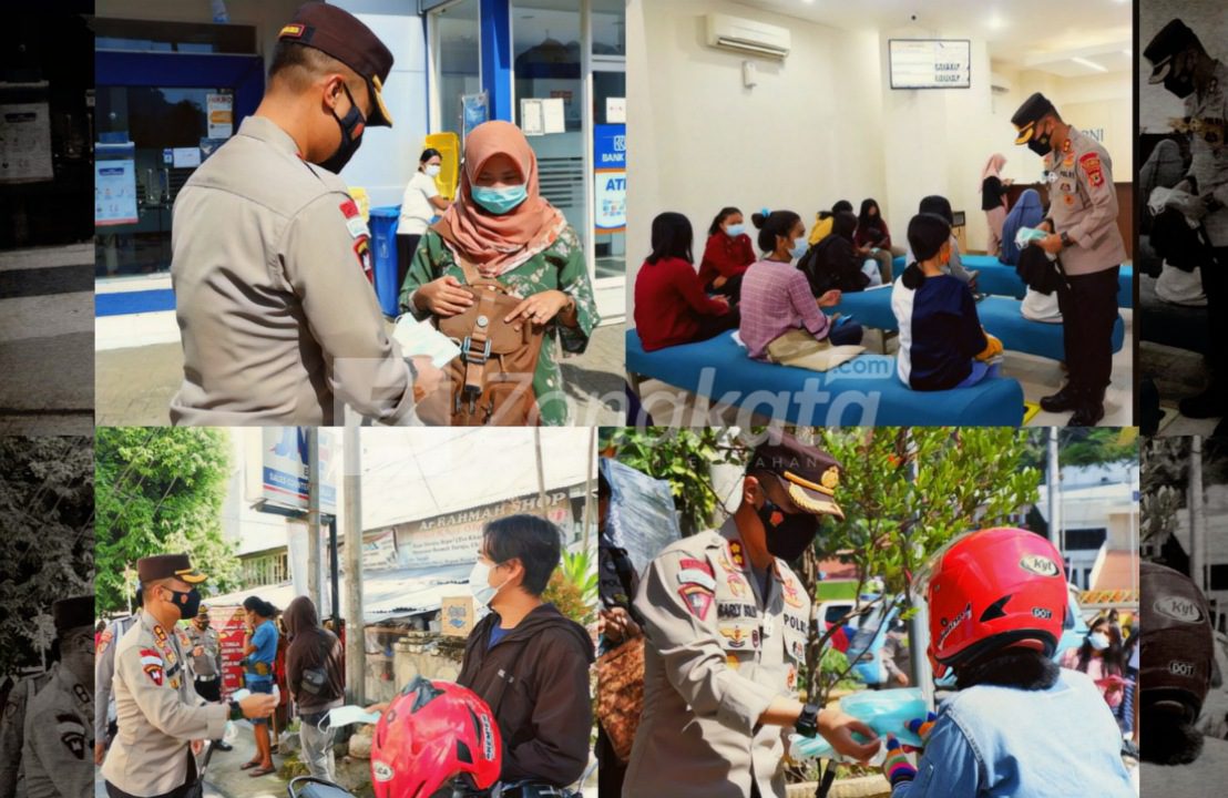 Cegah Penyebaran Covid-19, Polisi Bagikan 10 Ribu Masker Bagi Warga Makale