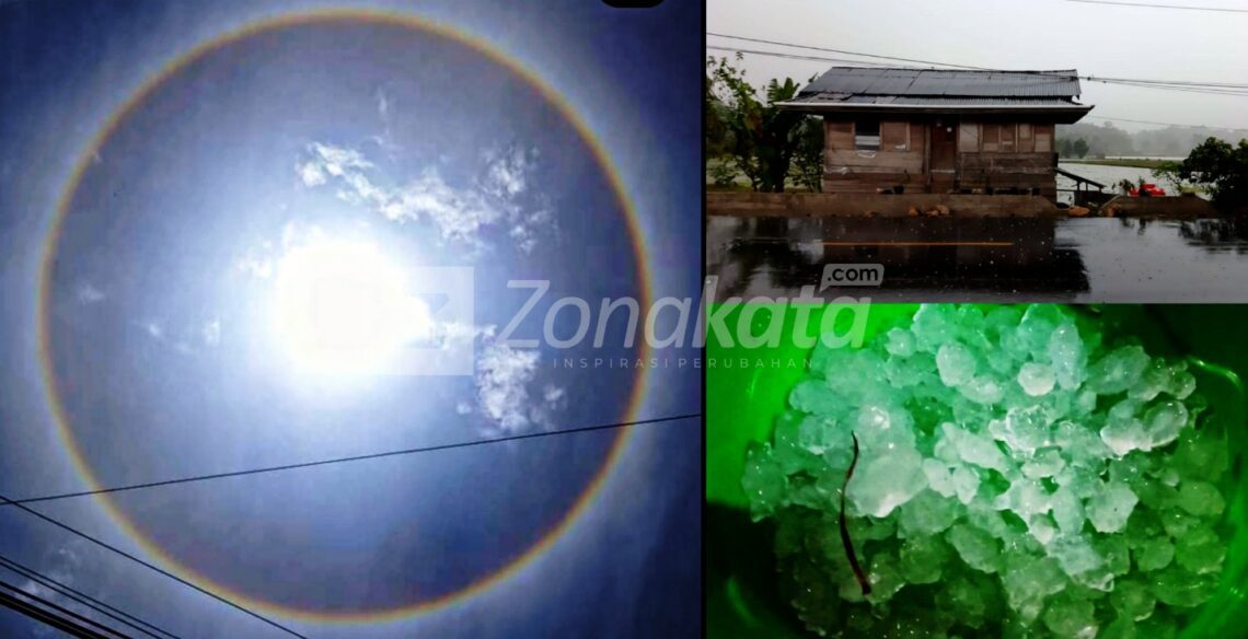 Heboh!!.. Setelah Penampakan Matahari Dilingkari Cincin, Tiba-Tiba Hujan Es
