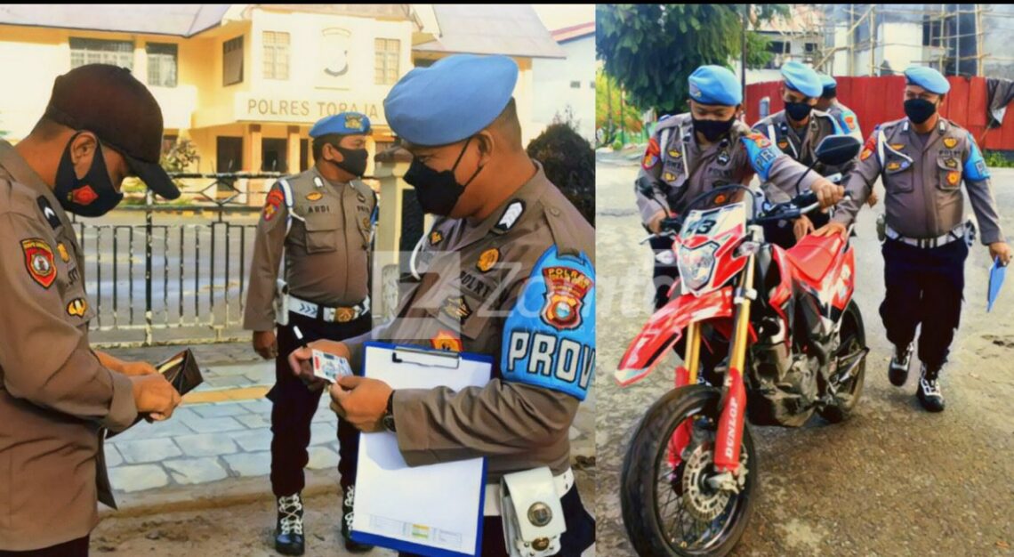 Tidak Dilengkapi SIM dan STNK, 7 Polisi di Toraja Utara di Tilang