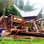 Dua Lumbung di Toraja Utara Porak Poranda Diterjang Angin Puting Beliung