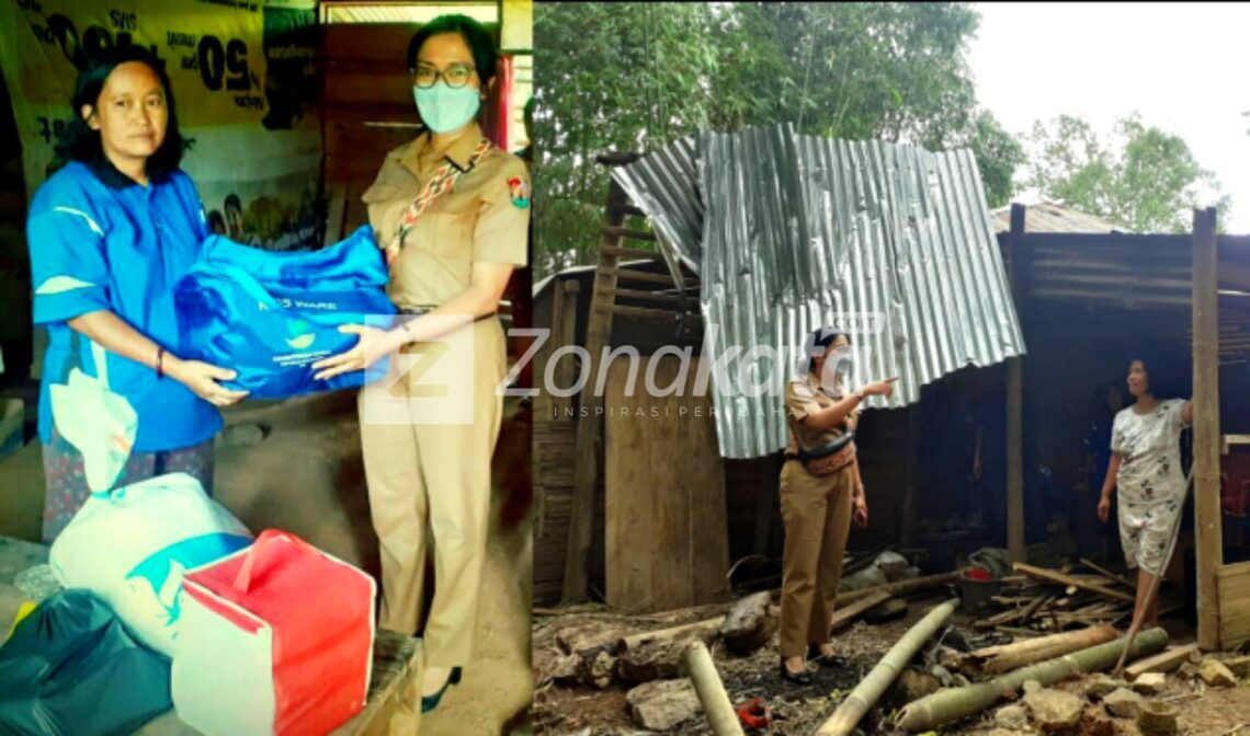 Dinsos Toraja Utara Berikan Bantuan kepada Korban Angin Puting Beliung