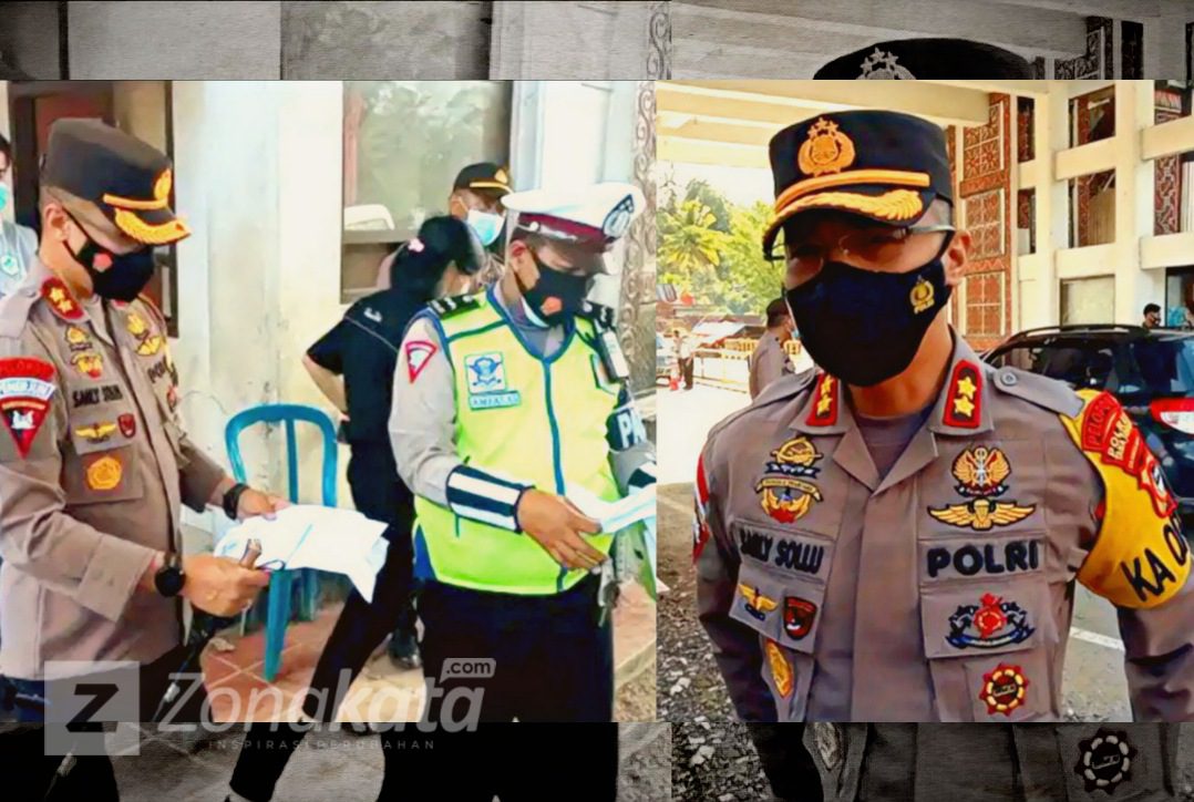 Kapolres Tana Toraja Pantau Pos Penyekatan Mudik Diperbatasan