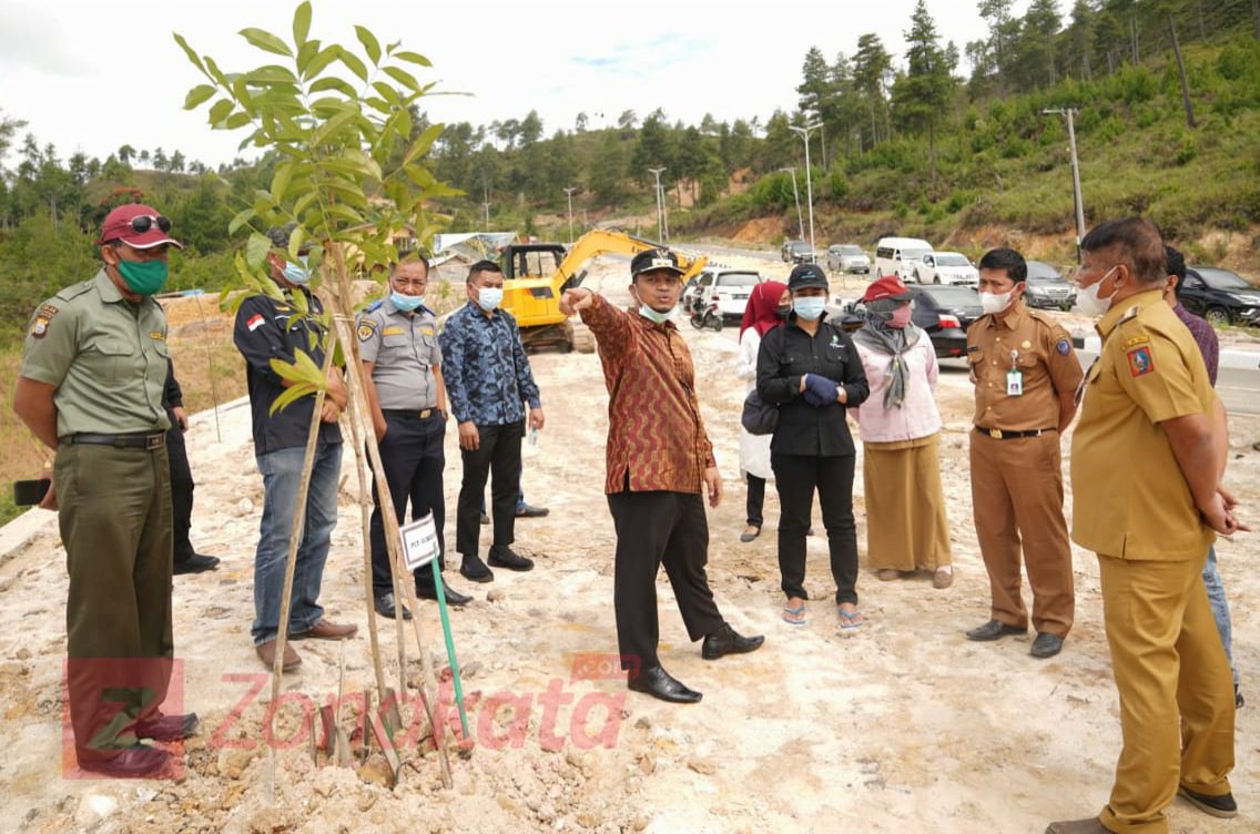 Plt Gubernur Tinjau Area Penghijauan Sepanjang Jalan Bandara Toraja