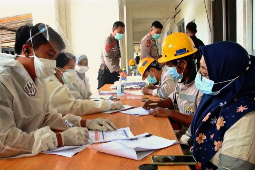Ribuan Karyawan PT.IMIP Morowali Jalani Vaksin Tahap 2