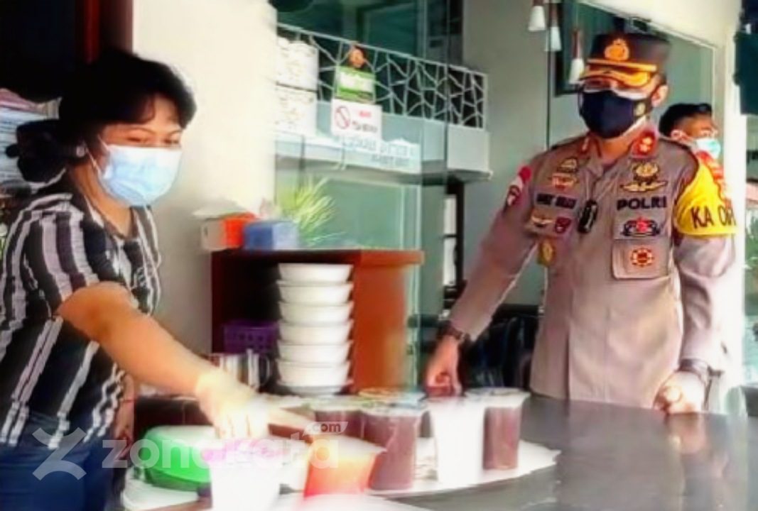 Kapolres Pimpin Penertiban dan Penegakan Disiplin Prokes PPKM Level IV di Kota Makale