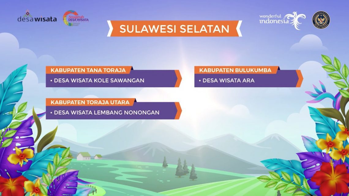 Nonongan dan Kole Sawangan Masuk Daftar Desa Wisata Terbaik ADWI 2021