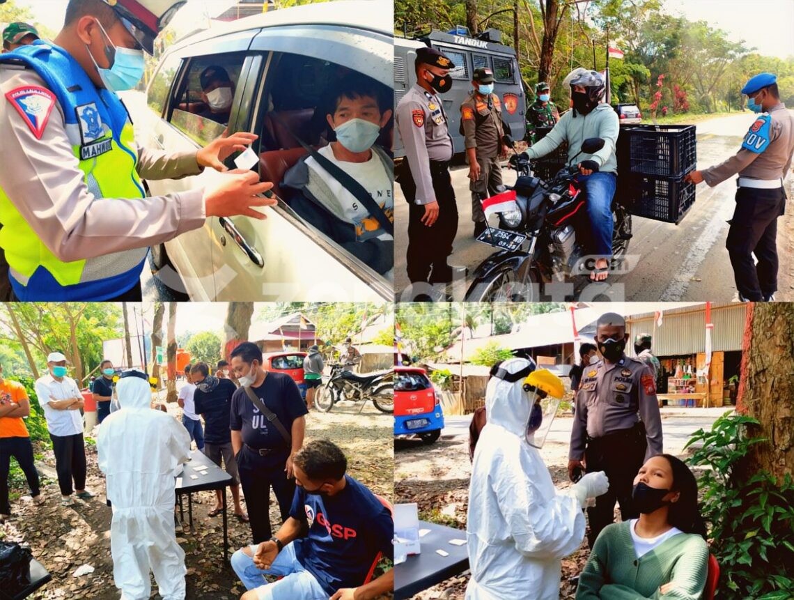 Tidak Miliki Kartu Vaksin, Puluhan Warga di Swab Antigen di Pos Siguntu, Dua Reaktif