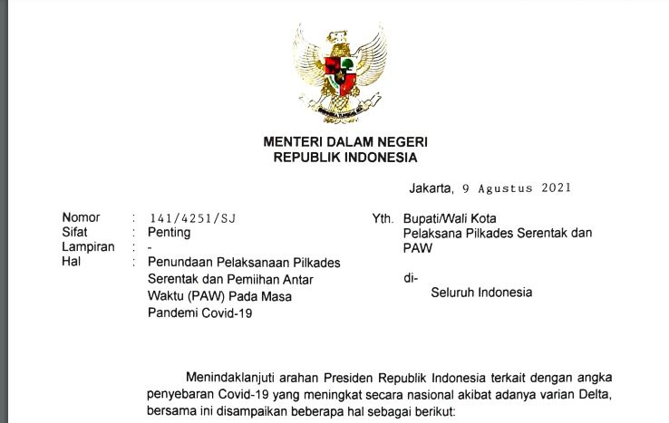 Mendagri: Pelaksanaan Pilkades Serentak Ditunda 2 Bulan 2 Mendagri: Pelaksanaan Pilkades Serentak Ditunda 2 Bulan
