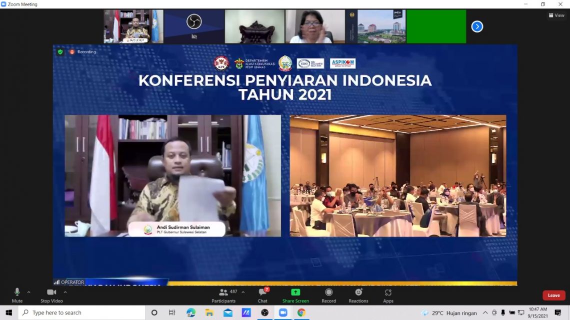 Dihadiri Menparekraf, Plt Gubernur Sulsel Buka Konferensi Penyiaran Indonesia 2021