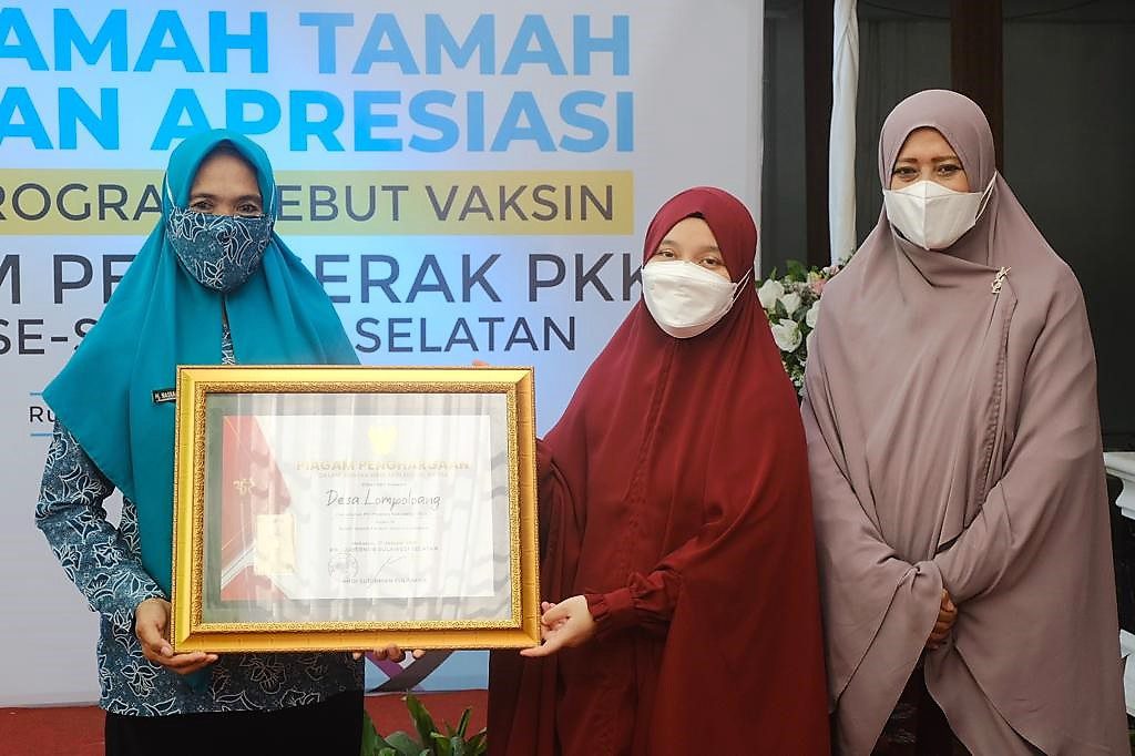Plt Gubernur Sambut TP-PKK Se-Sulsel Peraih Penghargaan Program Kebut Vaksin Sulsel di Rujab