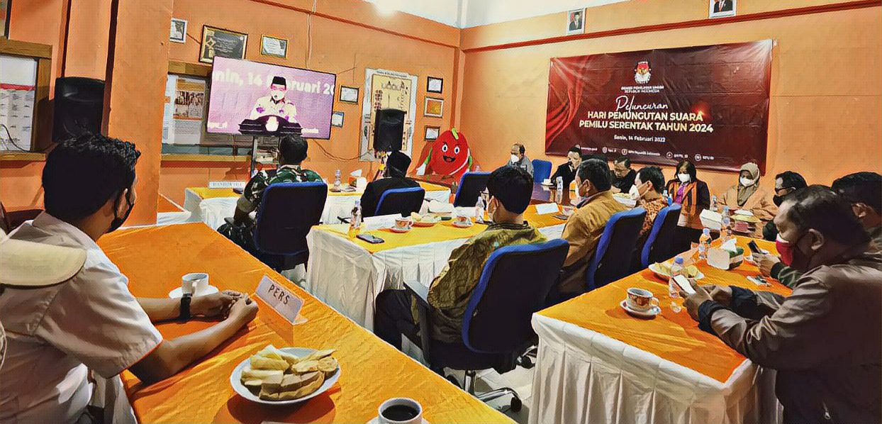 KPU Tana Toraja Ikuti Launching Hari Pemungutan Suara Pemilu Serentak 2024
