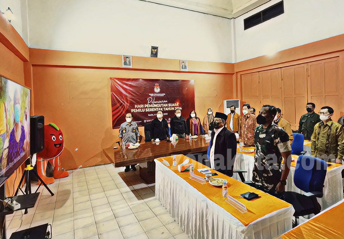 KPU Tana Toraja Ikuti Launching Hari Pemungutan Suara Pemilu Serentak 2024
