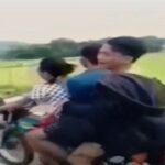 Ugal Ugalan Naik Motor, Tiga Pemuda Ini Nyemplung ke Sawah
