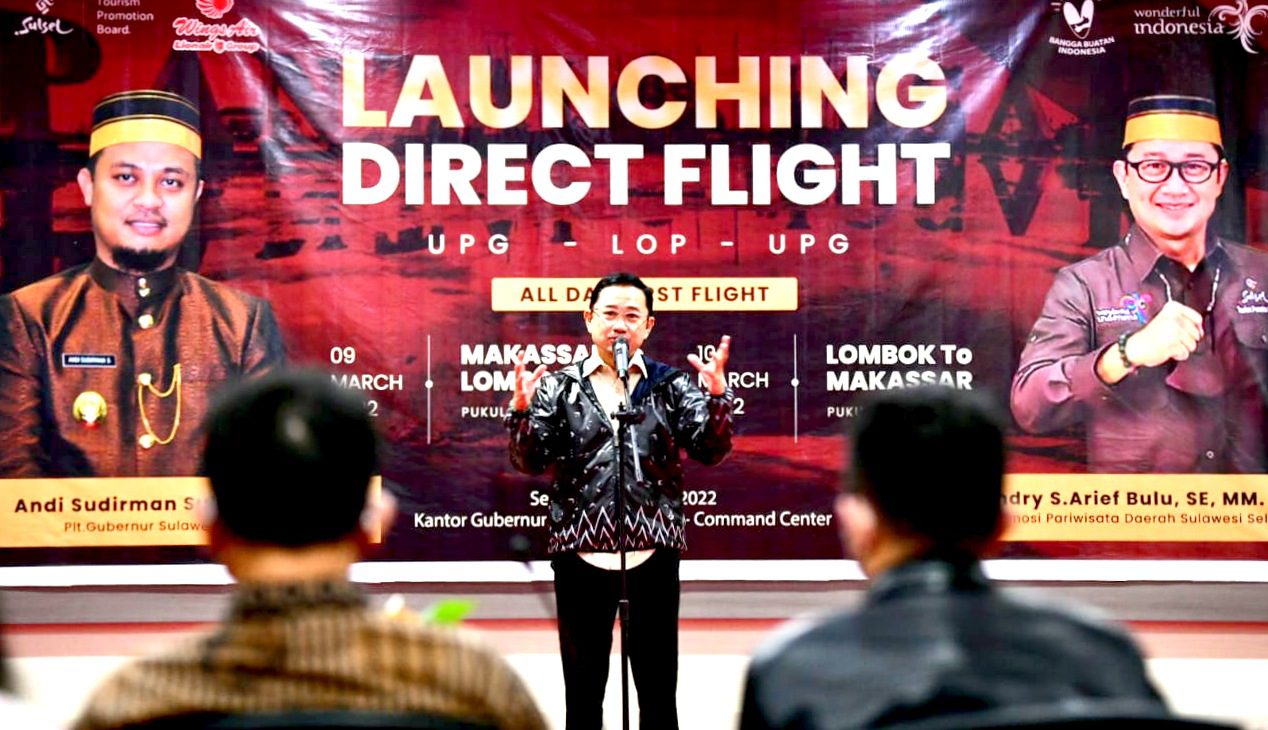 Dukung Perhelatan MotoGP Mandalika, Pemprov Launching Direct Flight Makassar-Lombok