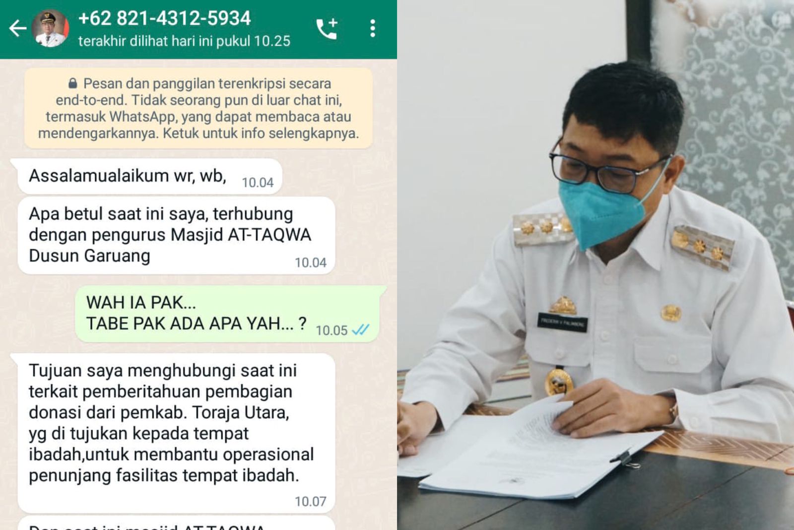 Hati-Hati, Modus Penipuan WhatsApp Pake Foto Wabup Toraja Utara