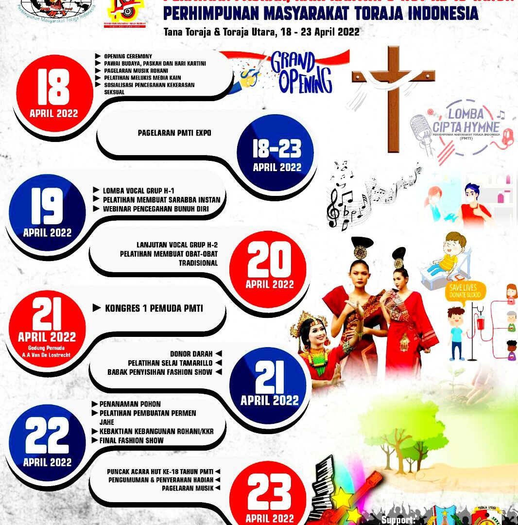 Pertama Kali Perayaan HUT PMTI Dihelat di Toraja, Sejumlah Kegiatan Bakal Digelar