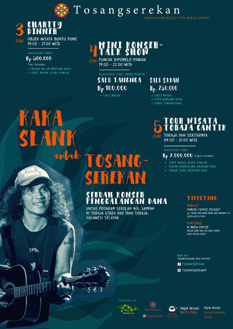 Kaka Slank Bakal Gelar Konser Amal di Toraja, Catat Tanggalnya!