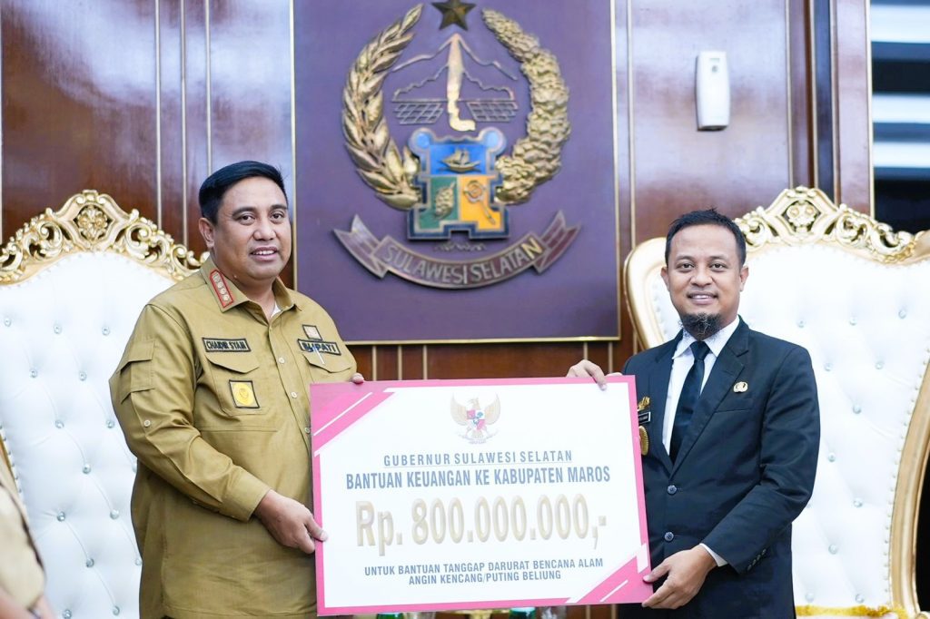 Maros Dapat Bantuan Tanggap Darurat Senilai Rp 800 Juta Tanggulangi Bencana Angin Puting Beliung