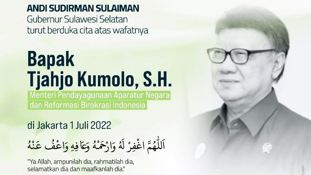 Dari Tanah Suci, Andi Sudirman Sampaikan Belasungkawa Meninggalnya Menpan-RB Tjahjo Kumolo