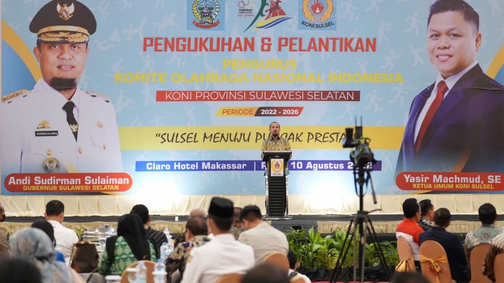 Pelantikan Pengurus KONI Sulsel 2022-2026, Andi Sudirman Dorong Olahraga Jadi Industri 9 Pelantikan Pengurus KONI Sulsel 2022-2026, Andi Sudirman Dorong Olahraga Jadi Industri