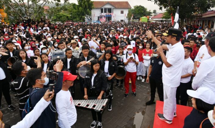 Ribuan Warga dan Pelajar di Tana Toraja Meriahkan Sulsel Anti Mager