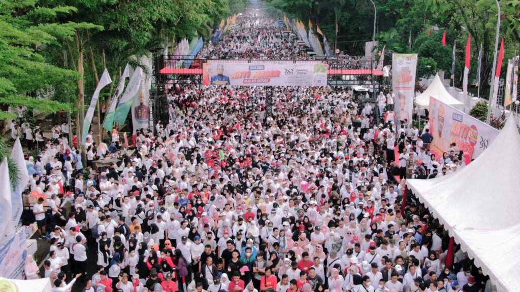 Puluhan Ribu Peserta Ikuti Anti Mager 353 Tahun Sulsel