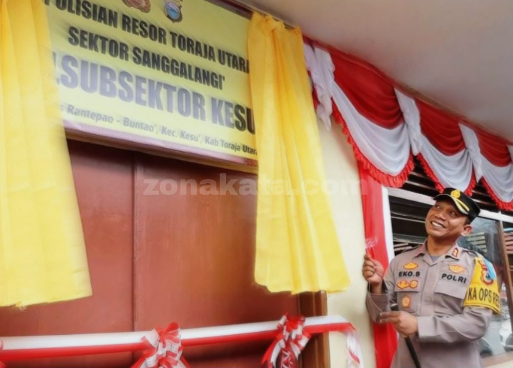 Dekatkan Pelayanan, Kapolres Toraja Utara Resmikan Polsubsektor Kesu’