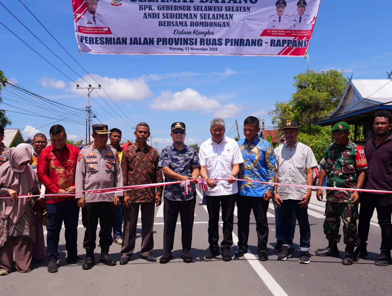 Gubernur Andi Sudirman Resmikan Ruas Pinrang – Rappang Sepanjang 3,3 KM