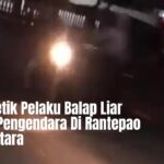 Detik-detik Pelaku Balap Liar Tabrak Pengendara Di Rantepao Toraja Utara
