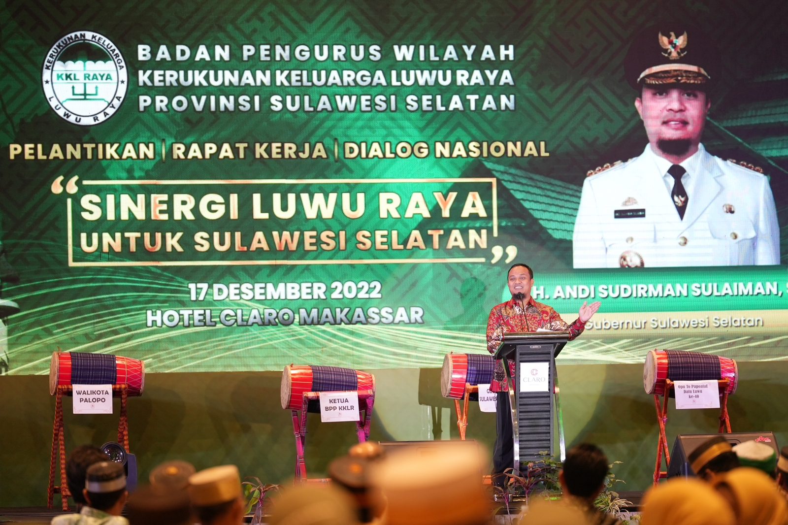 Pelantikan KKLR, Gubernur Andi Sudirman Tegaskan Komitmen Bangun Luwu Raya
