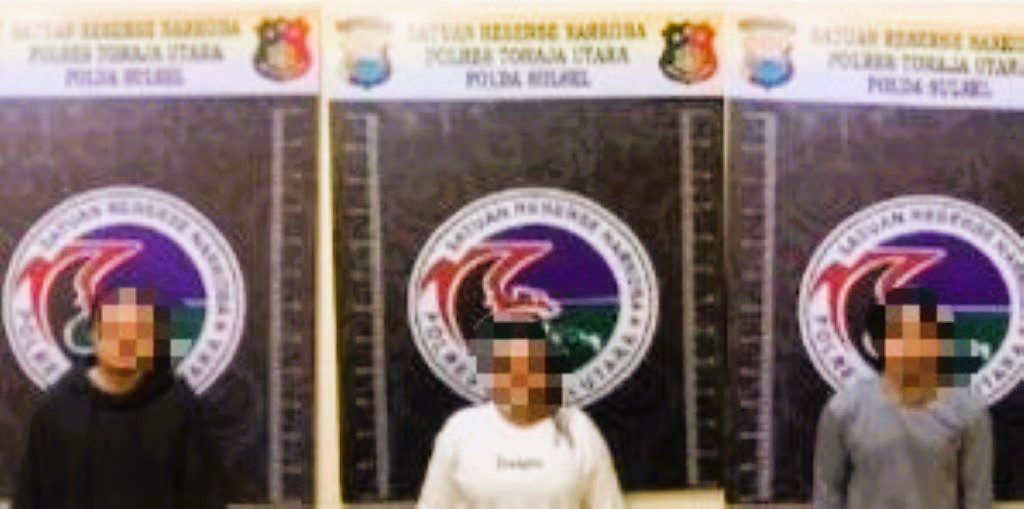 Asyik Nyabu Di Rumah Kos, Tiga Warga Toraja Utara Ditangkap Polisi