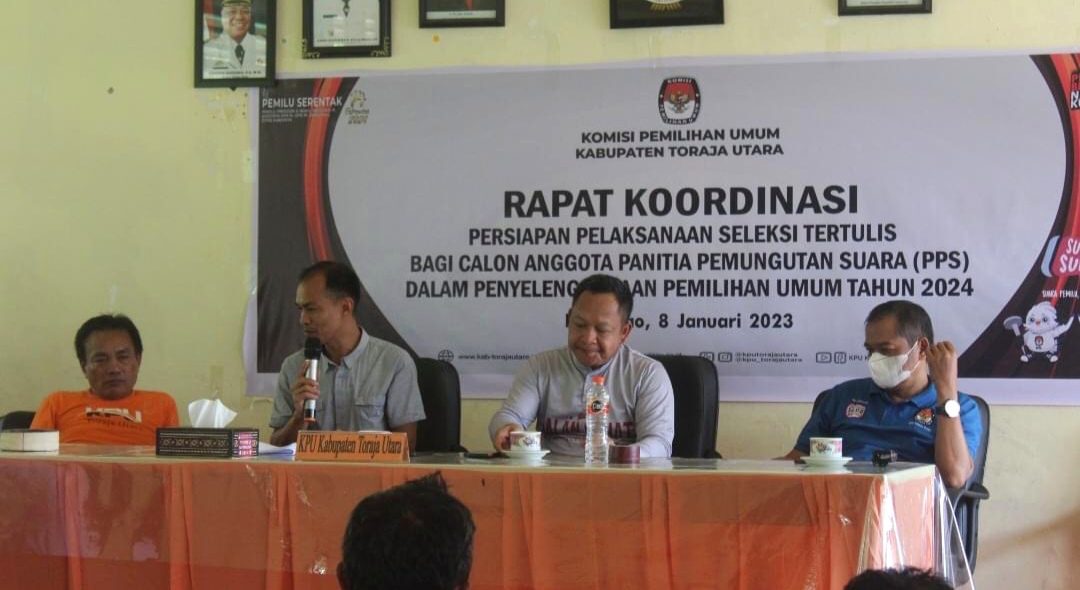 KPU Toraja Utara Umumkan 453 Anggota PPS Pemilu 2024, Dilantik Besok