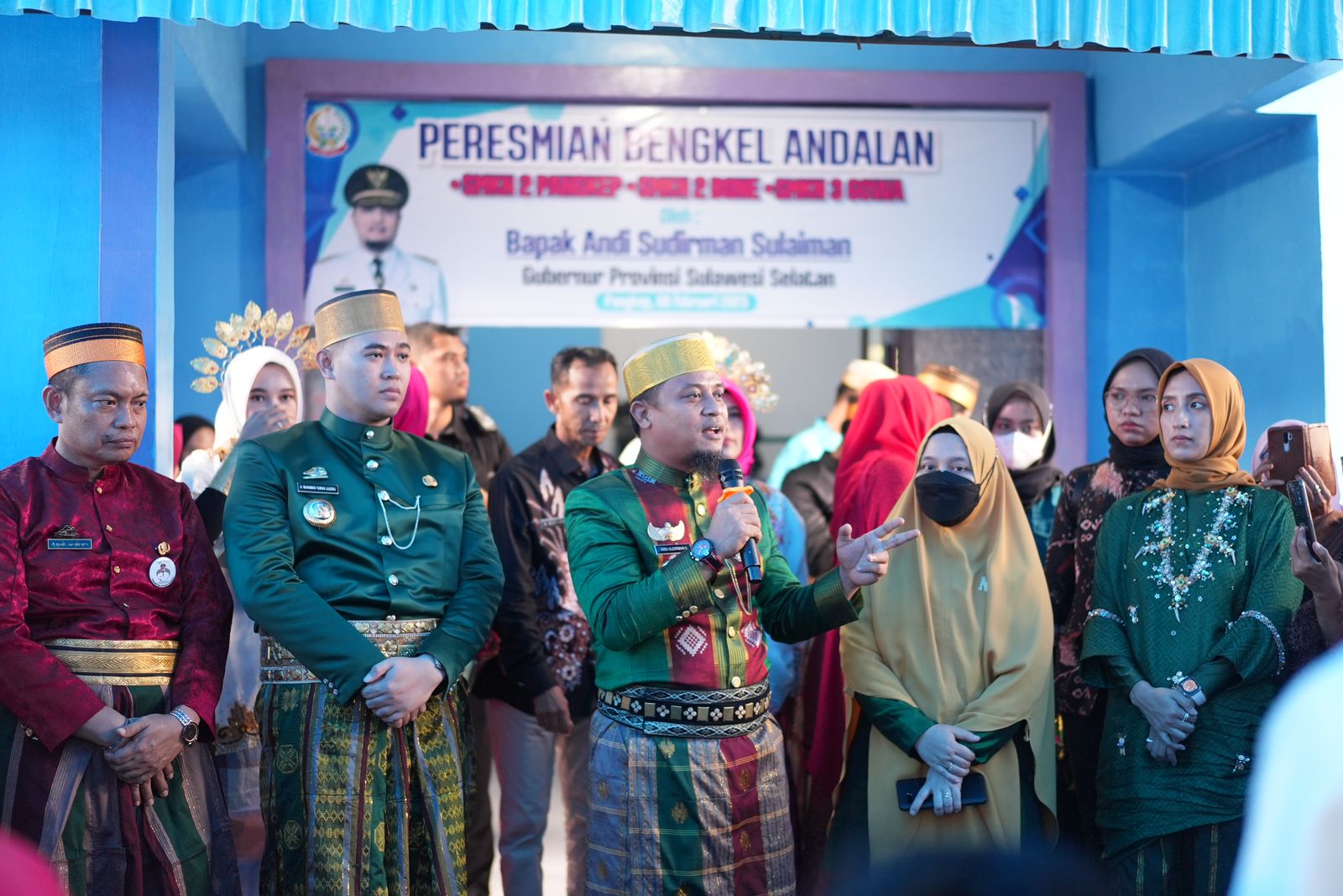 Di Pangkep, Gubernur Andalan Resmikan Bengkel Andalan 3 Sekolah SMK di Sulsel