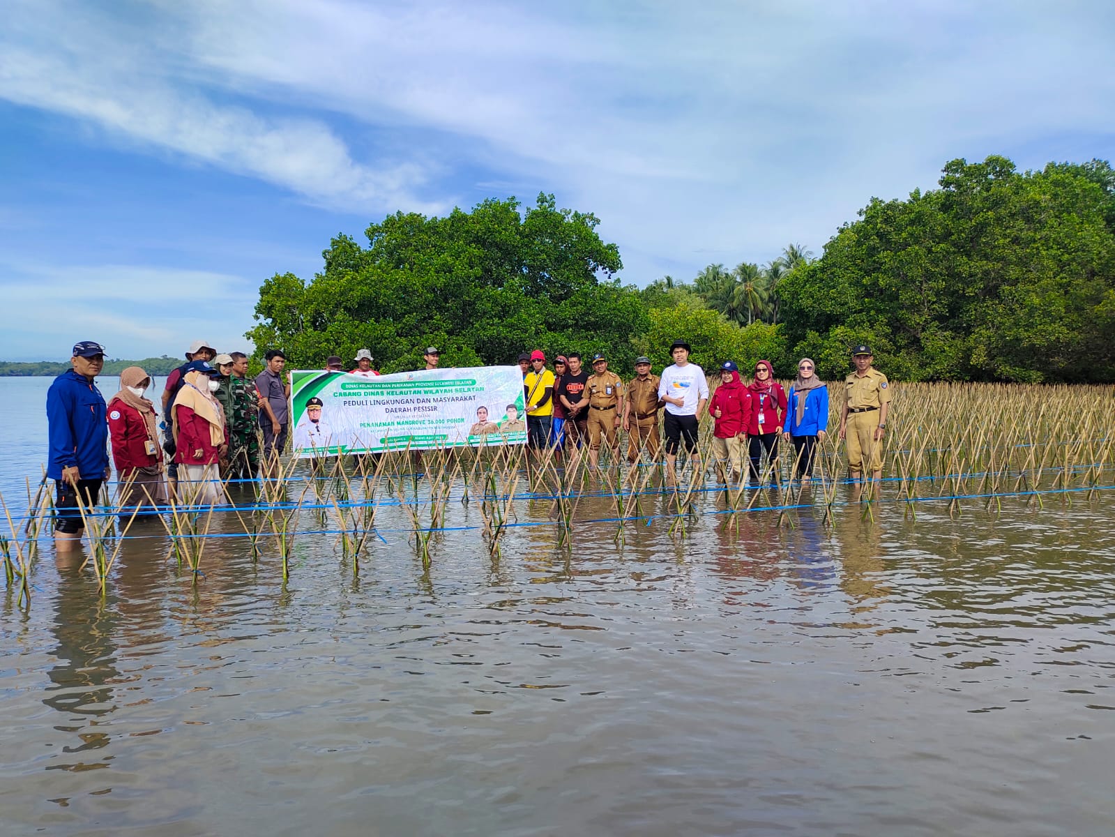 Aksi Peduli Lingkungan dan Masyarakat, DKP Sulsel Tanam Mangrove di Pesisir Jeneponto dan Bulukumba