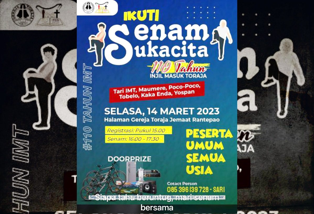Besok! Senam Sukacita Dapat Hadiah Puluhan Juta Rupiah