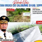 Rehab Irigasi Salobunne Rampung, Gubernur Andi Sudirman Harap Tingkatkan Hasil Pertanian