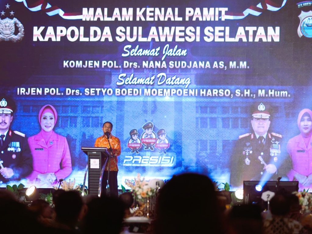 Hadiri Malam Kenal Pamit Kapolda Sulsel, Andi Sudirman: Bangun Sinergi Wujudkan Kamtibmas yang Aman