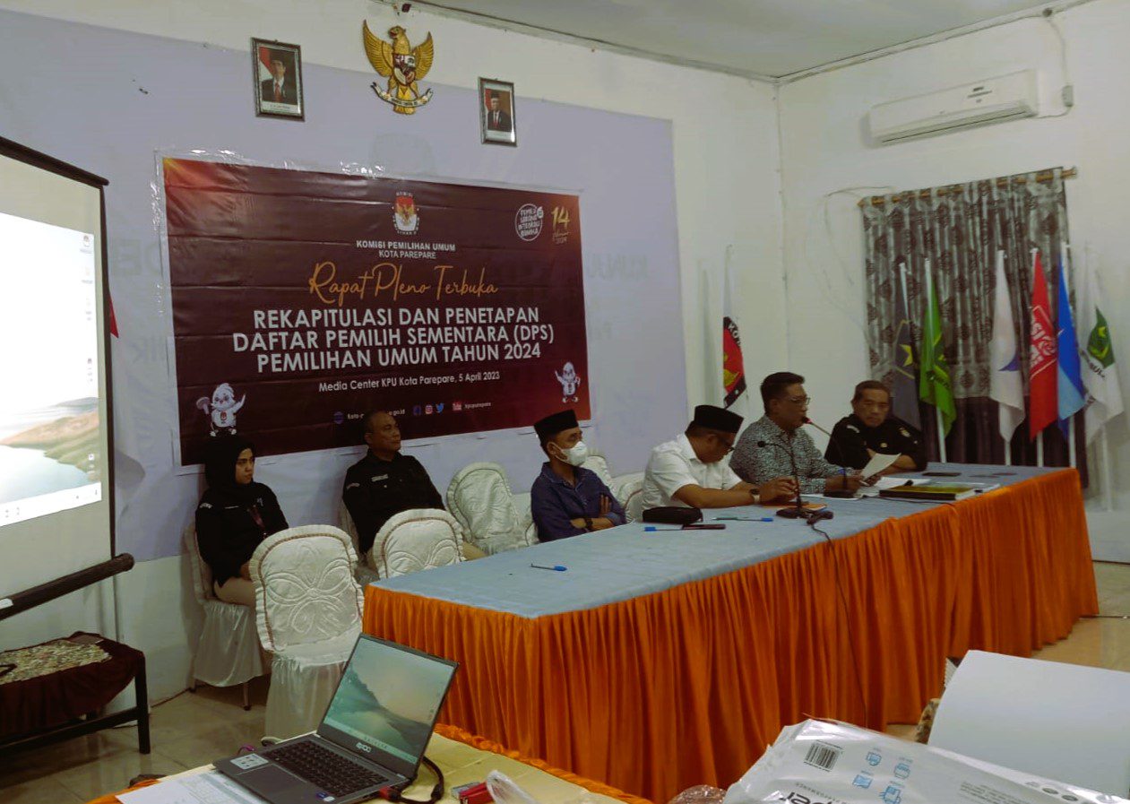 KPU Parepare Tetapkan DPS Sebanyak 110.437, Jumlahnya Bertambah dari Tahun Sebelumnya