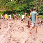 Tiga Titik Jalan di Poros Bokin – Tombang Kalua Toraja Utara Diterjang Longsor