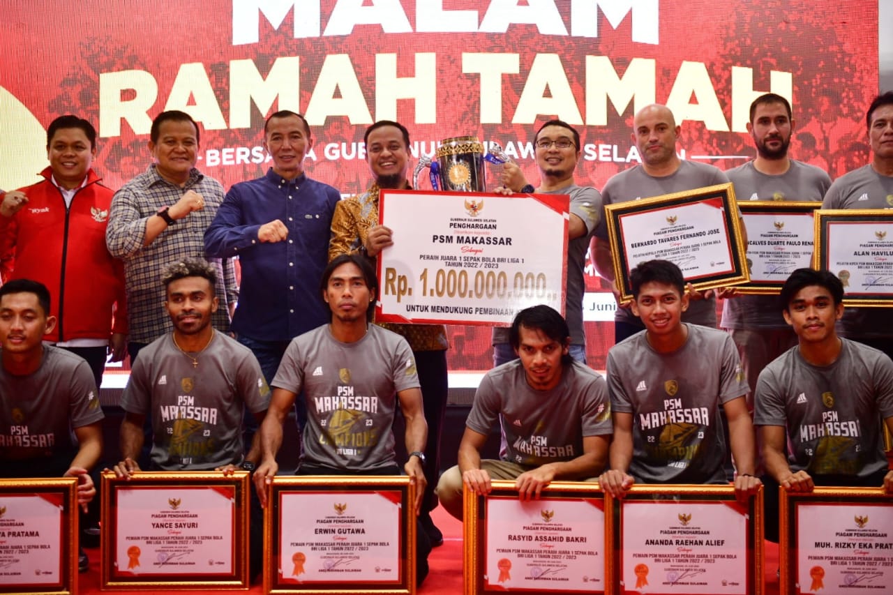 Jadi Juara BRI Liga 1 Indonesia, PSM Makassar Diguyur Bonus Rp1 Miliar dari Pemprov Sulsel