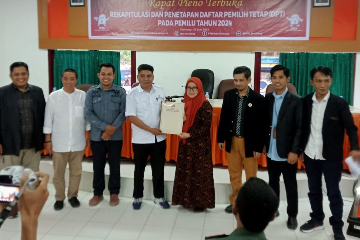 KPU Tetapkan DPT Pemilu 2024 di Enrekang 166.030 Pemilih, Meningkat 13.394 dari Pilkada 2019