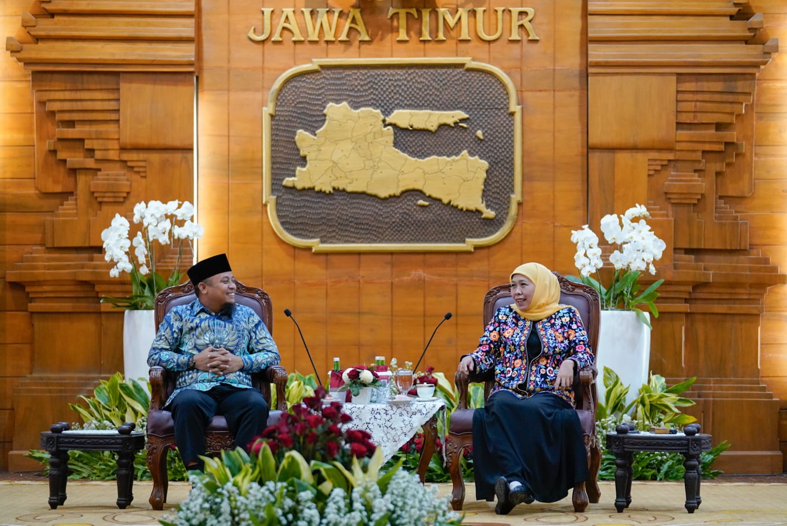 Perkuat Kerjasama Berbagai Bidang, Andi Sudirman Bertemu Khofifah Indar Parawansa