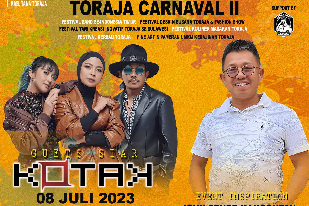 Gratis! Yuk Nonton Penampilan Kotak di Toraja Carnaval II