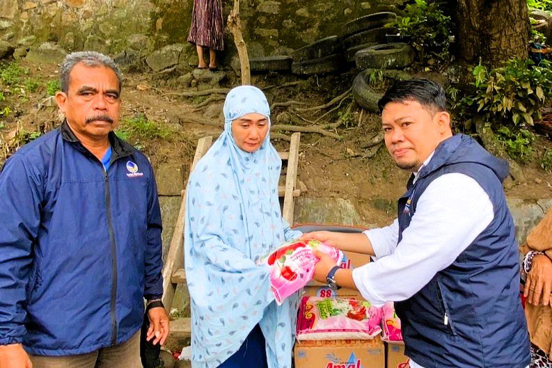 Peduli Korban Kebakaran, AAS Ikut Bantu Salurkan Paket Sembako Bagi Korban Kebakaran di Parepare