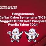 KPU Parepare Umumkan DCS Anggota DPRD Pemilu 2024