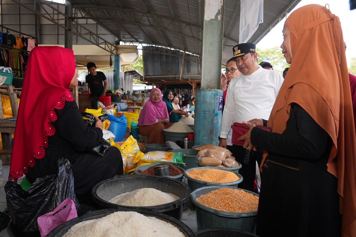 Pj. Gubernur Sulsel Kunjungi Pasar Cekkeng Bulukumba, Stok dan Harga Pangan Stabil