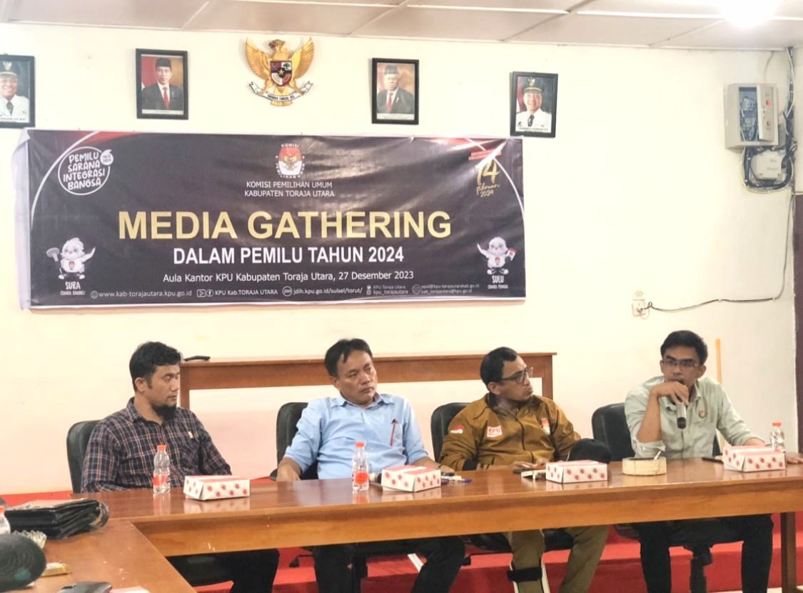 KPU Toraja Utara Diskusi Tahapan Pemilu Melalui Media Gathering